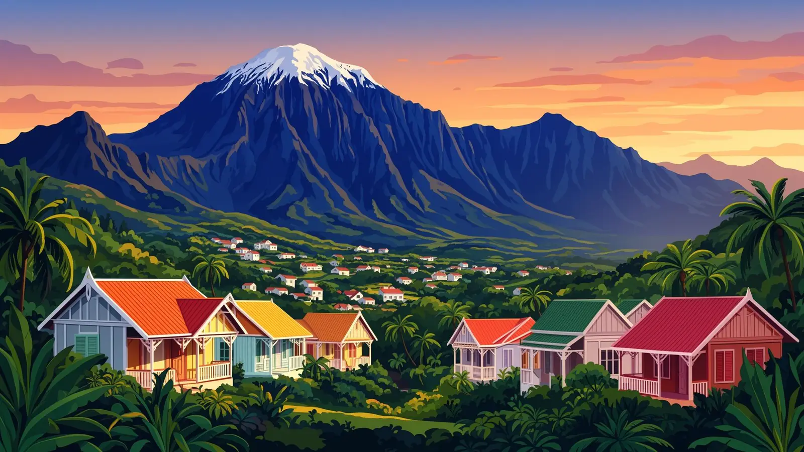 Vue du cirque de Cilaos à La Réunion